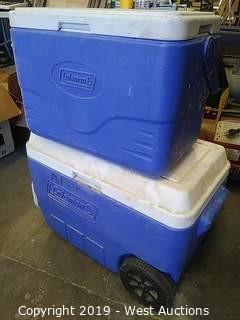 (2) Coleman Coolers