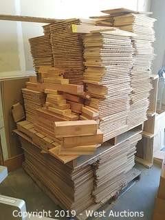 Bulk Lot: Pallets of Various Interlocking Wood Tiles & More