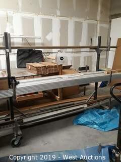 7' Custom Built Portable Material Rack (NO CONTENTS)