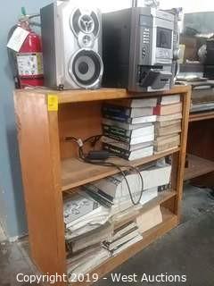 3' Wooden Book Shelf & Contents 