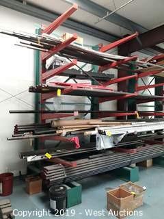 7' Wide X 12' Tall Cantilever Material Rack