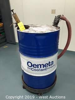 Omega Cooling Fluid Barrel with Cart and Barrel Pump