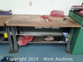 6' X 2½' Wood Top Work Bench (Contents Included)