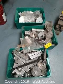 (3) Bins Of Assorted Custom Made Aluminum Tooling