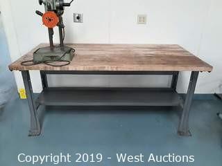 Wood Top Work Bench 6' x 3' 