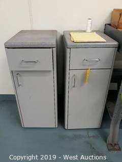 (2) 34" Tall Cabinets with Countertops