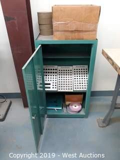3' Steel Cabinet with Grinder Disks and Collets