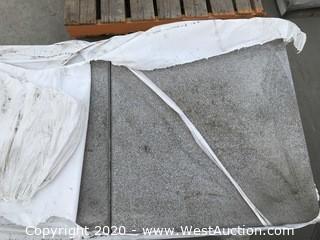 Ackerstone 24" x 24" x 60mm Thick Slab Paver. Light Slate Color Face Mix With Shot Blast Finish.