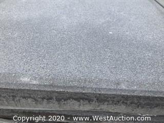 Ackerstone Pressed Slab Paver. 24" x 24" x 2 " Thick. Charcoal Color and Sand-blast Finish.