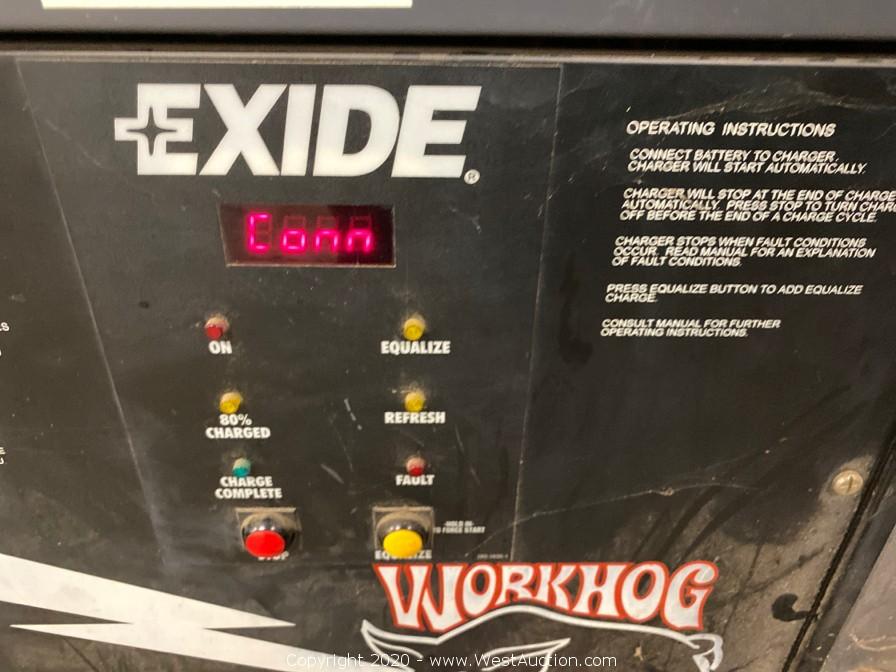 West Auctions - Auction: Online Auction of Nevada City Brewery & Taproom  (12,800 sq. ft.) ITEM: Exide Workhog ISO9000 Forklift Charger