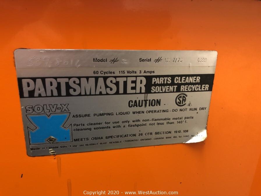 West Auctions Auction Cub's Garage Auction ITEM Partsmaster Parts