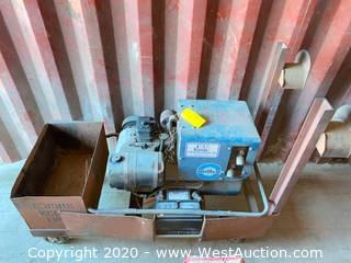 Miller Electric Roughneck 2E Constant Current AC ARC Welding Generator on Fabricated Steel Cart