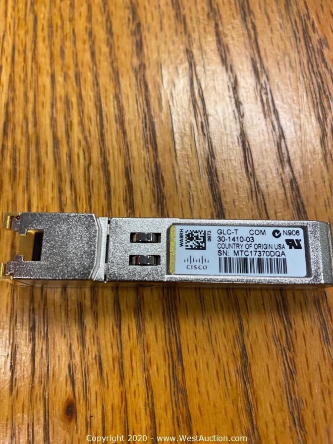 West Auctions Auction Online Surplus Auction Of Corporate Event And Production Equipment Part 1 Item Cisco 30 1410 03 Sfp Module