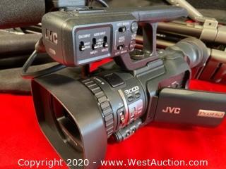 JVC HD Camera GY-HM100U KIT (Includes: Libec TH-650 Tripod In Bag, Portabrace Camera Bag, Portabrace Rain Cover)
