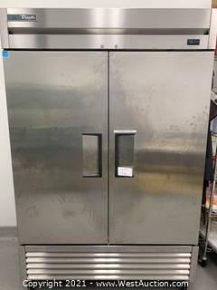 True T-49F-HC 54" Two Section Reach-In Freezer, (2) Solid Doors, 115v (Remaining Factory Warranty)