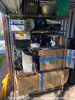 Contents Of Rack; Bins, Colander, Forks, Stainless Bins, Napkins, Table Organizers, Aprons and More