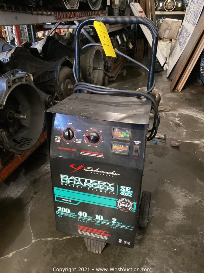 West Auctions - Auction: Complete Sellout of Bay Area Mercedes-Benz  Transmission Shop ITEM: Schumacher Battery Charger / Engine Starter
