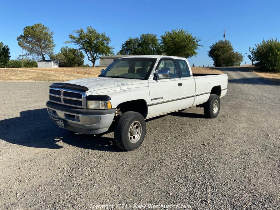 West Auctions - Auction: Farm and Machine Shop Auction with Tractors, Reach Lift, Mower, Implements and Tools ITEM: 1996 Dodge Ram V10 Magnum