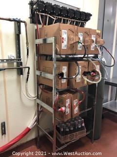 Soda Syrup Rack And Pumps