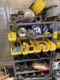 Contents Of Shelves; Wire Spools, Electrical Supply, Durablocks