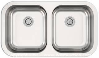 (1) 18G Stainless Steel 50/50 Sink