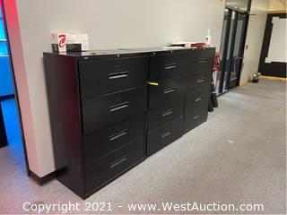 (3) Staples Filing Cabinets 