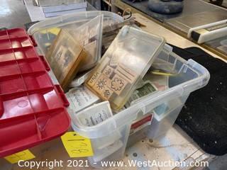 Box Of Assorted Craft Stamps