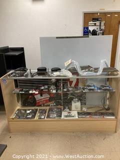 New Motorcycle Parts And Display Case