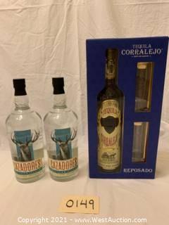 Tequila - Corralejo (with Shot Glasses) & Cazadores
