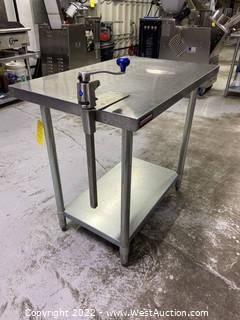Durasteel Stainless Steel Prep Table With Edlund Can Opener 