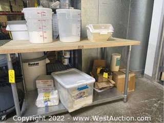 Contents Of Table; Cambro Containers, Heats Guns, Rags