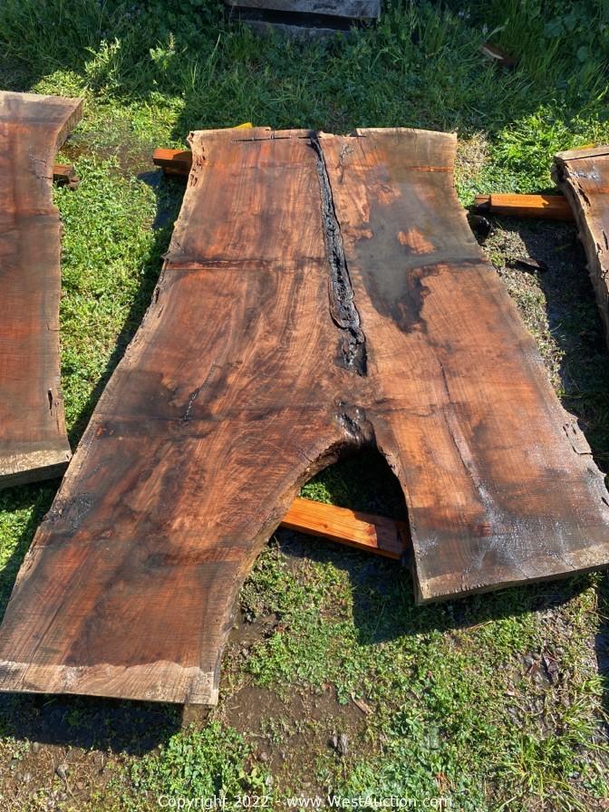 West Auctions Auction Online Auction of Live Edge Wood Slabs and