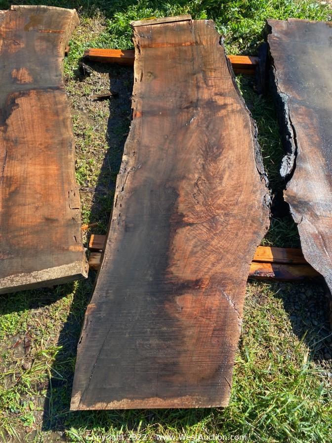 West Auctions Auction Online Auction of Live Edge Wood Slabs and