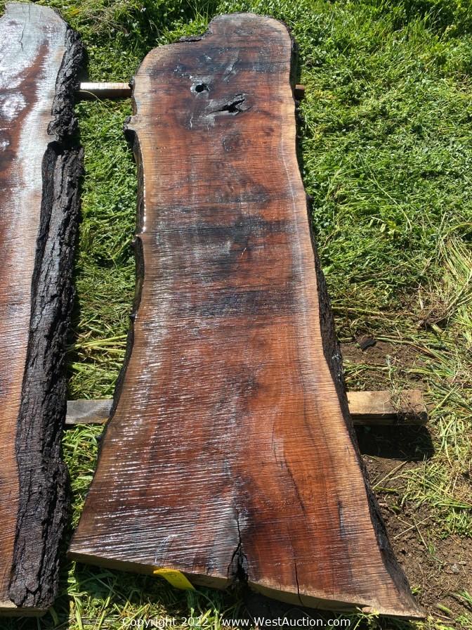West Auctions Auction Online Auction of Live Edge Wood Slabs and