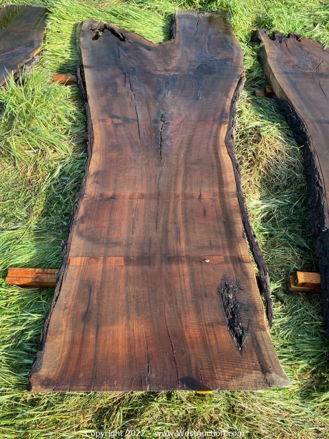 West Auctions Auction Online Auction of Live Edge Wood Slabs and