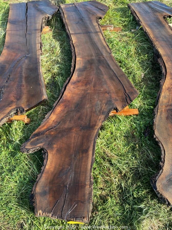 West Auctions Auction Online Auction of Live Edge Wood Slabs and