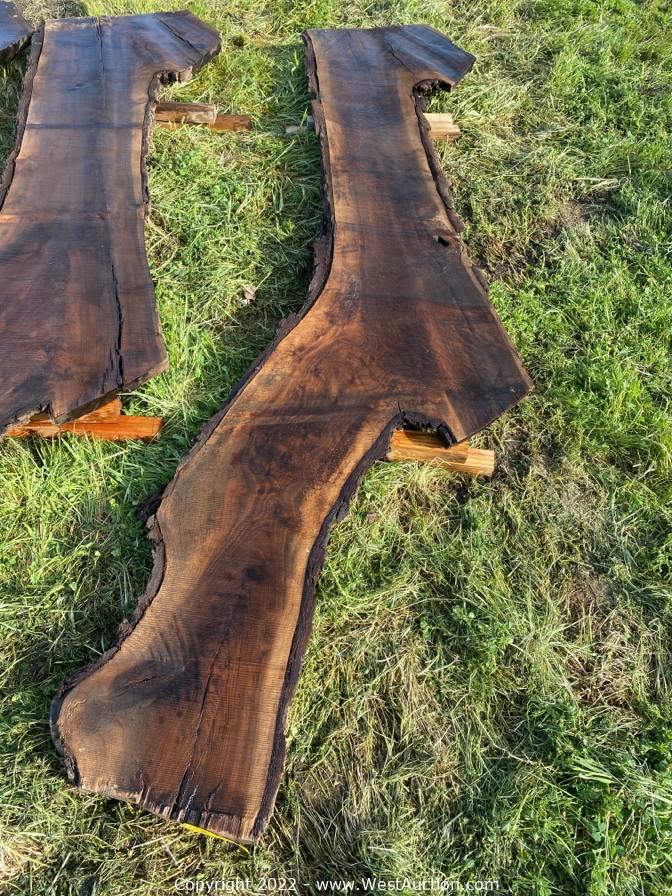 West Auctions Auction Online Auction of Live Edge Wood Slabs and