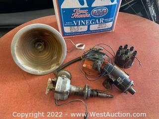 Lamp And Assorted Car Parts