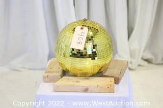 Disco Mirror Ball Gold 12"