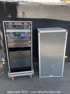 Gear Rack With Processors, Equalizers, Digital Delay, Reverberator, And Power Conditioner/Light Module