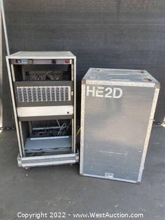 Gear Rack With (11) Aphex 9611 Expander/Gates, Aphex 9000 Power Supply, And Furman PL-8 Power Conditioner And Light Module