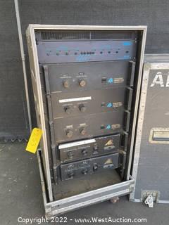 Amplifier Rack with (5) Amplifiers and (1) Processor