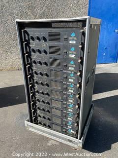 Amp Rack With (10) AB 8120A Logic Gated Output Modules