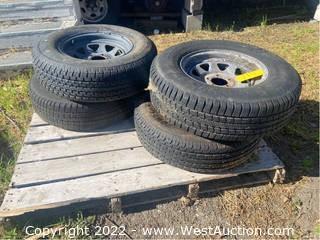 (4) ST225/75R15 Wheels With Tires