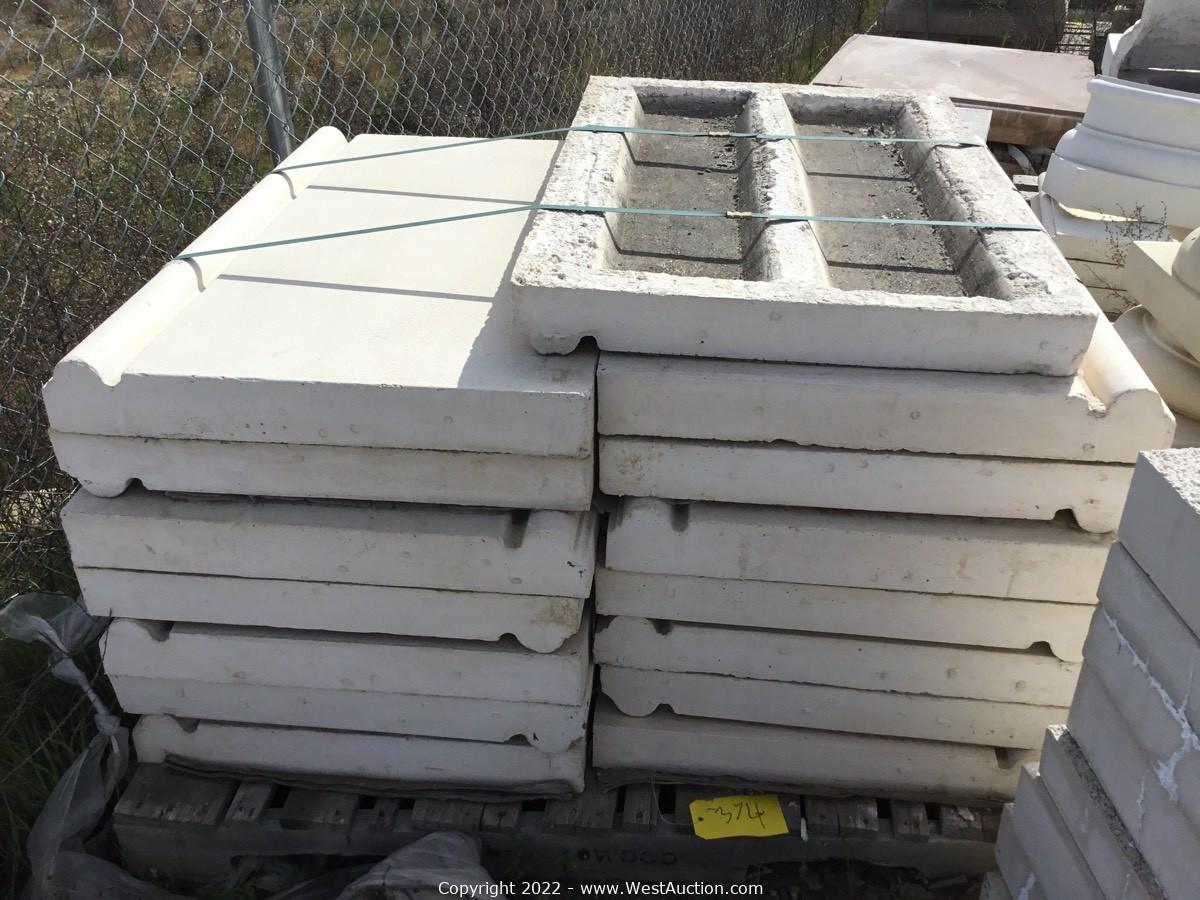 Surplus Decorative Cast Stone Wall Caps, Sills, and Tile near Yuba City, CA