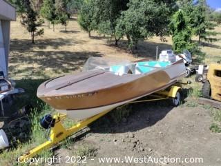 1957 Namerican 15' Ski Boat with Gale 60Hp Outboard and 1957 TeeNee Trailer