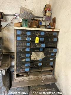Metal Drawers With Assorted Hardware 