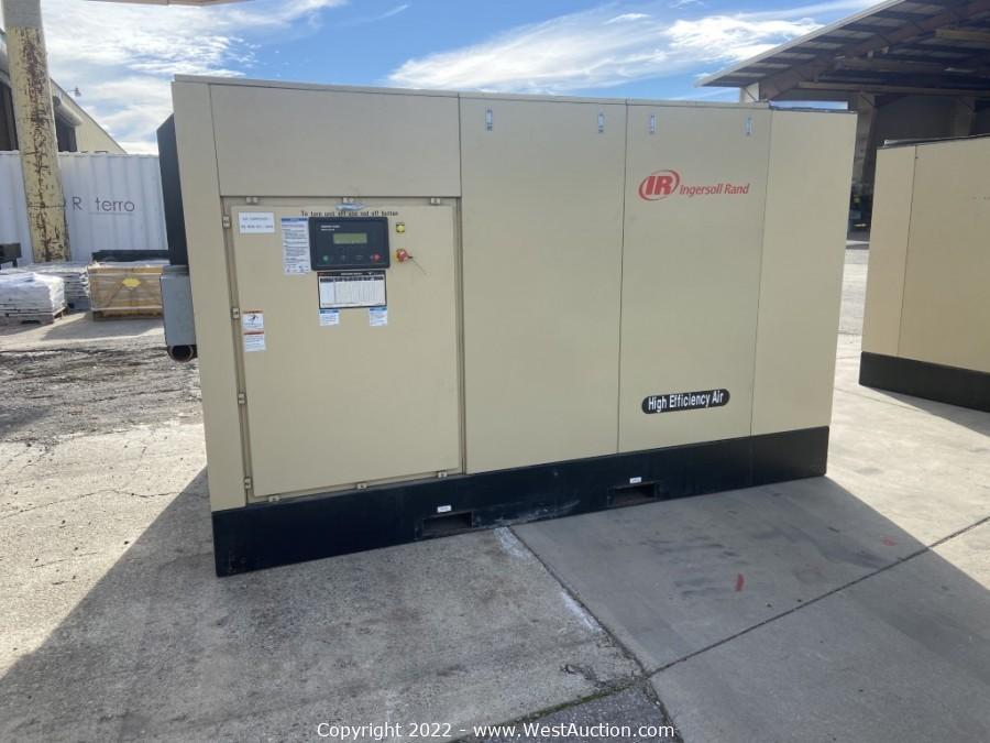Online Auction of Ingersoll-Rand Air Compressors and Ingersoll-Rand Nirvana Cycling Refrigerated Dryer