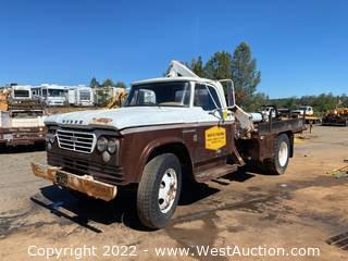 1962 Dodge D500 Stake Side Truck With Cascade Compact Knuckle Boom 40C Attachment