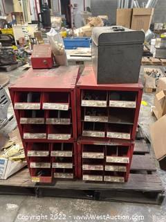 Contents Of Pallet: Assorted Hardware And Display Cases